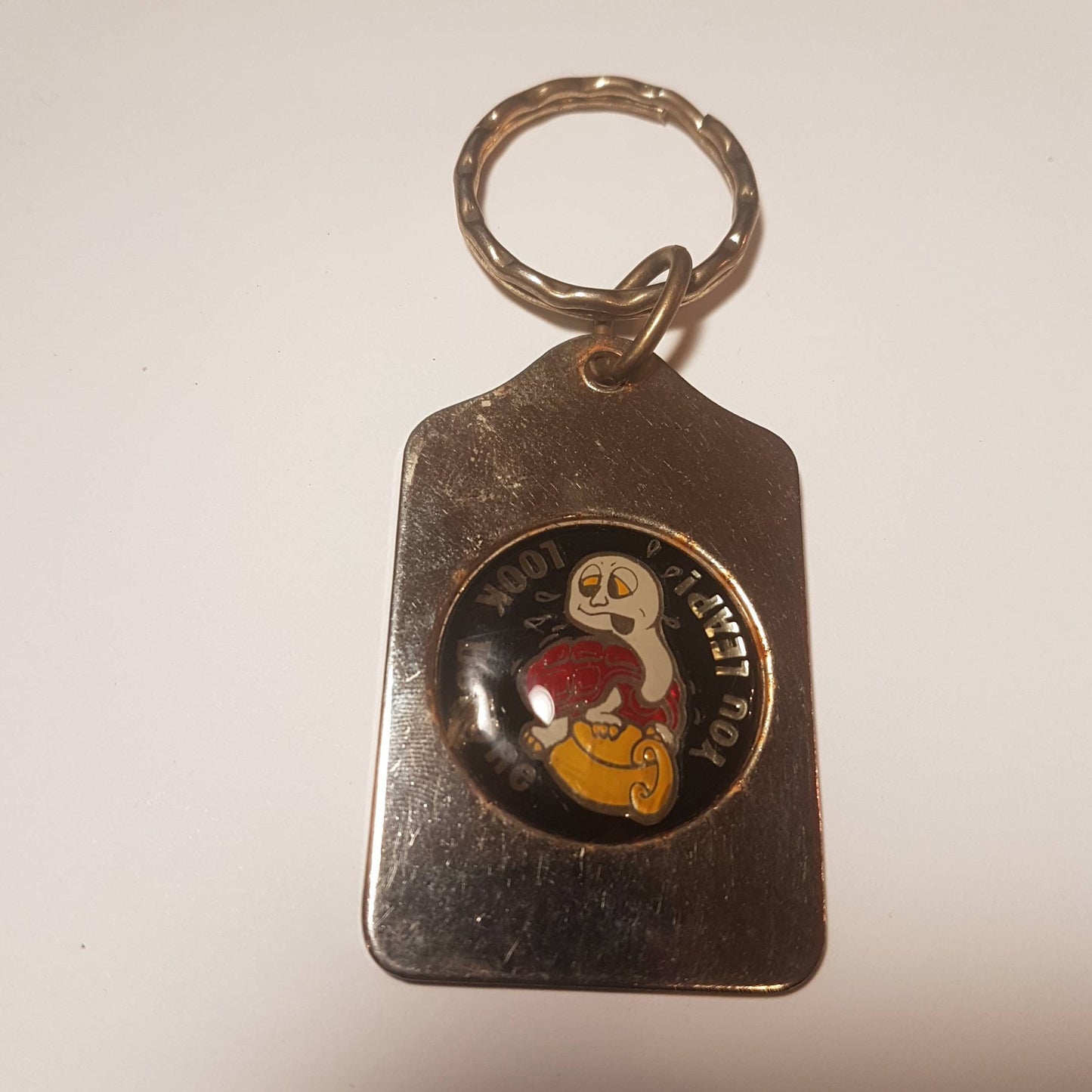 look before you leap keychain key tag