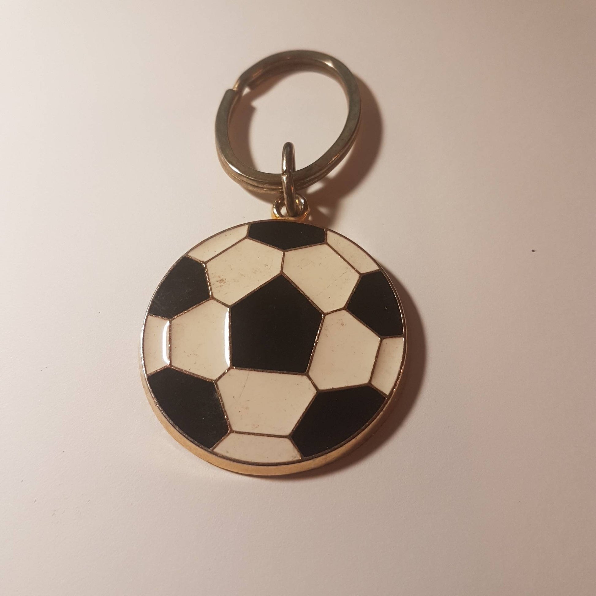 soccer football keychain key tag