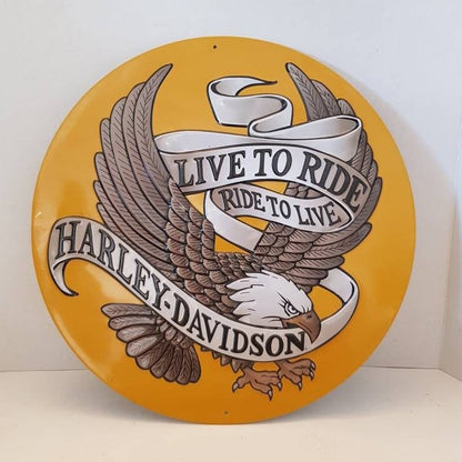 harley davidson metal sign