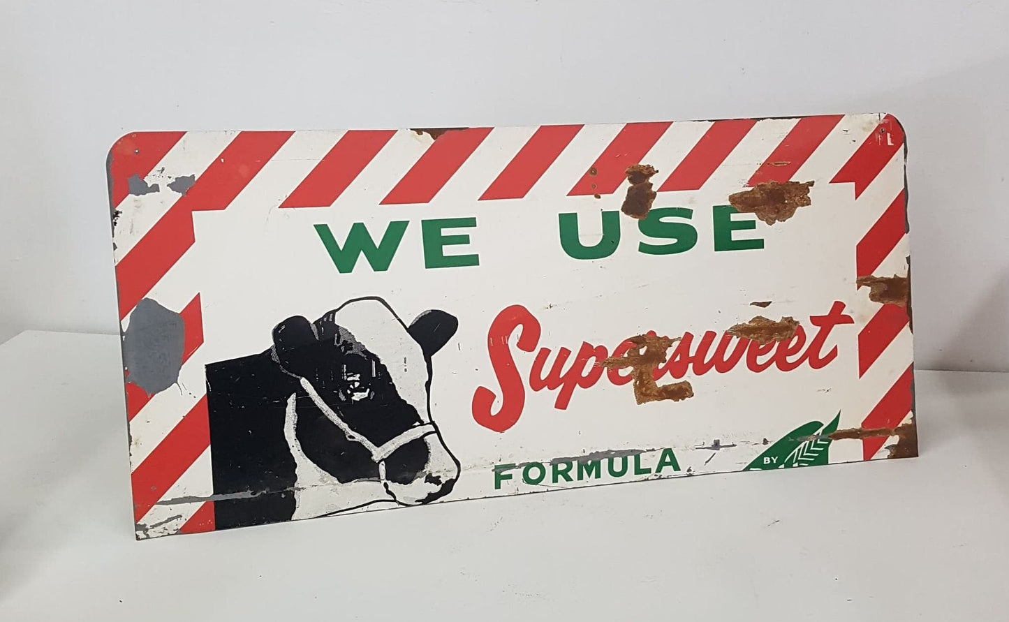 antique tin farm sign supersweet feeds great chippy look