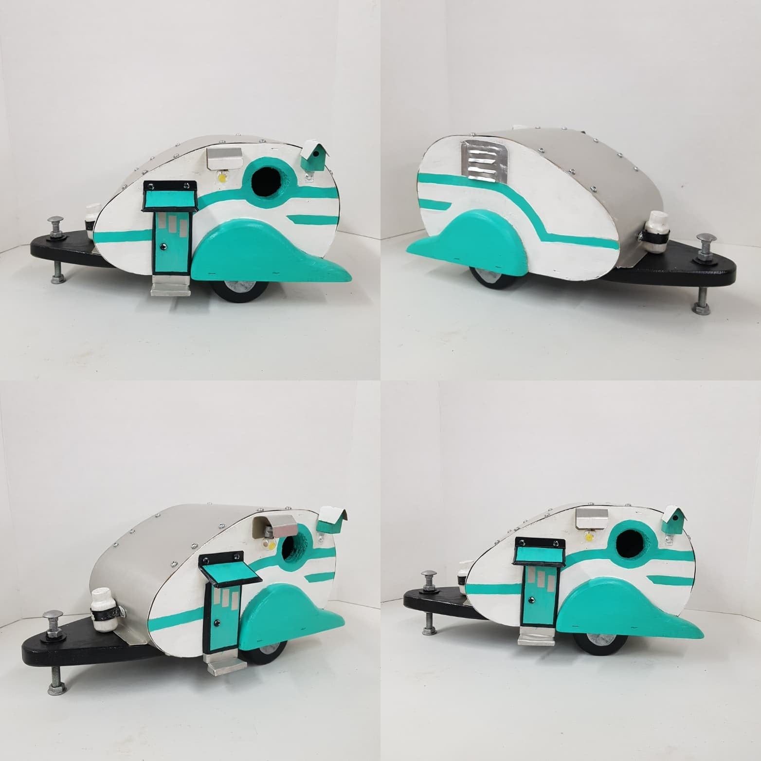 folk art bubble camper birdhouse