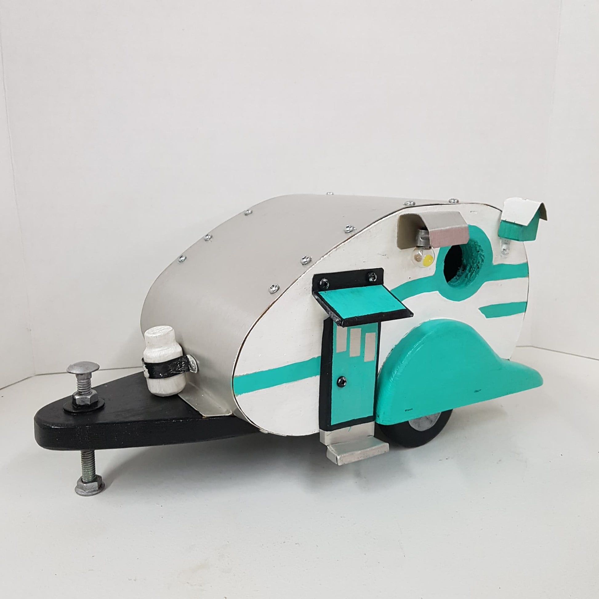 folk art bubble camper birdhouse