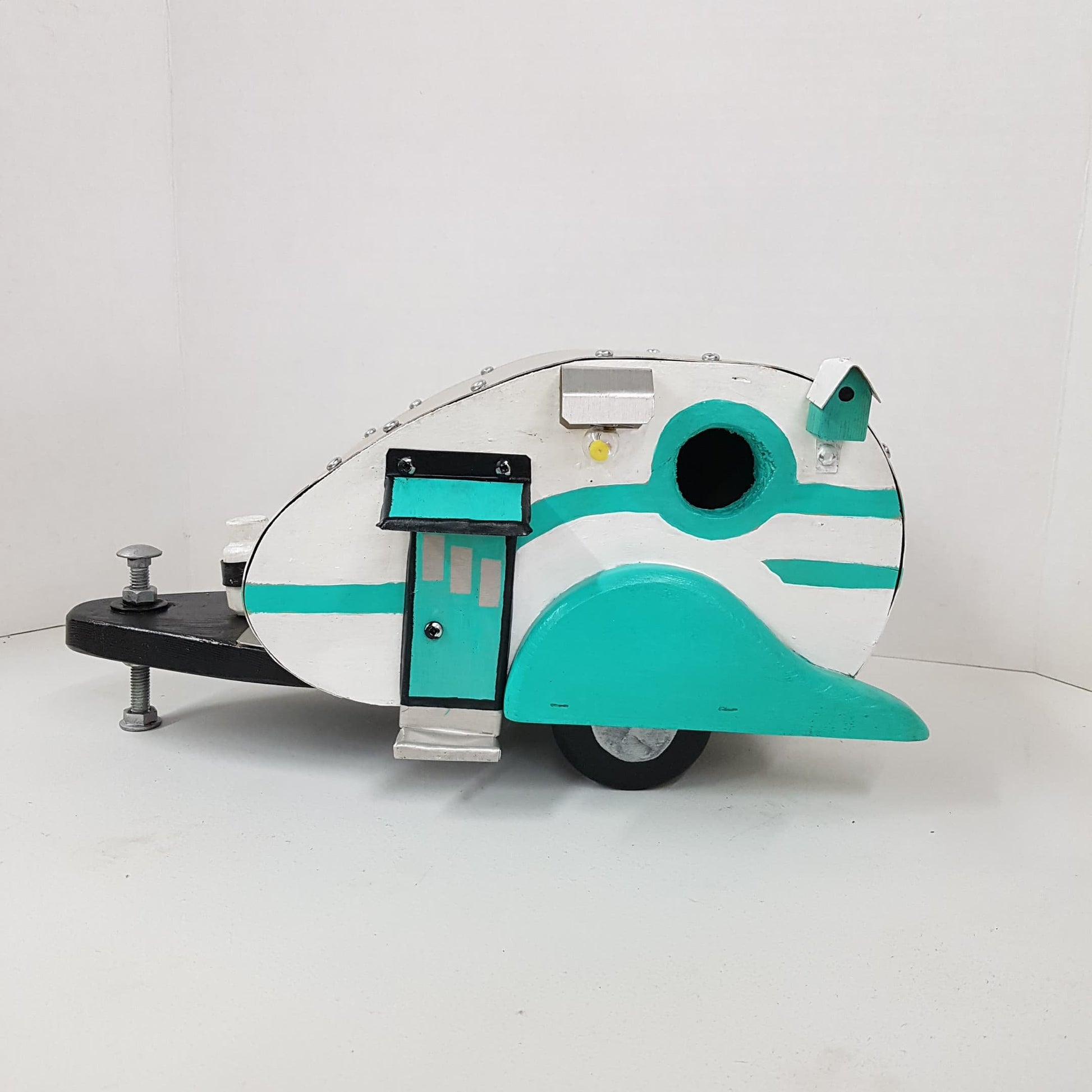 folk art bubble camper birdhouse