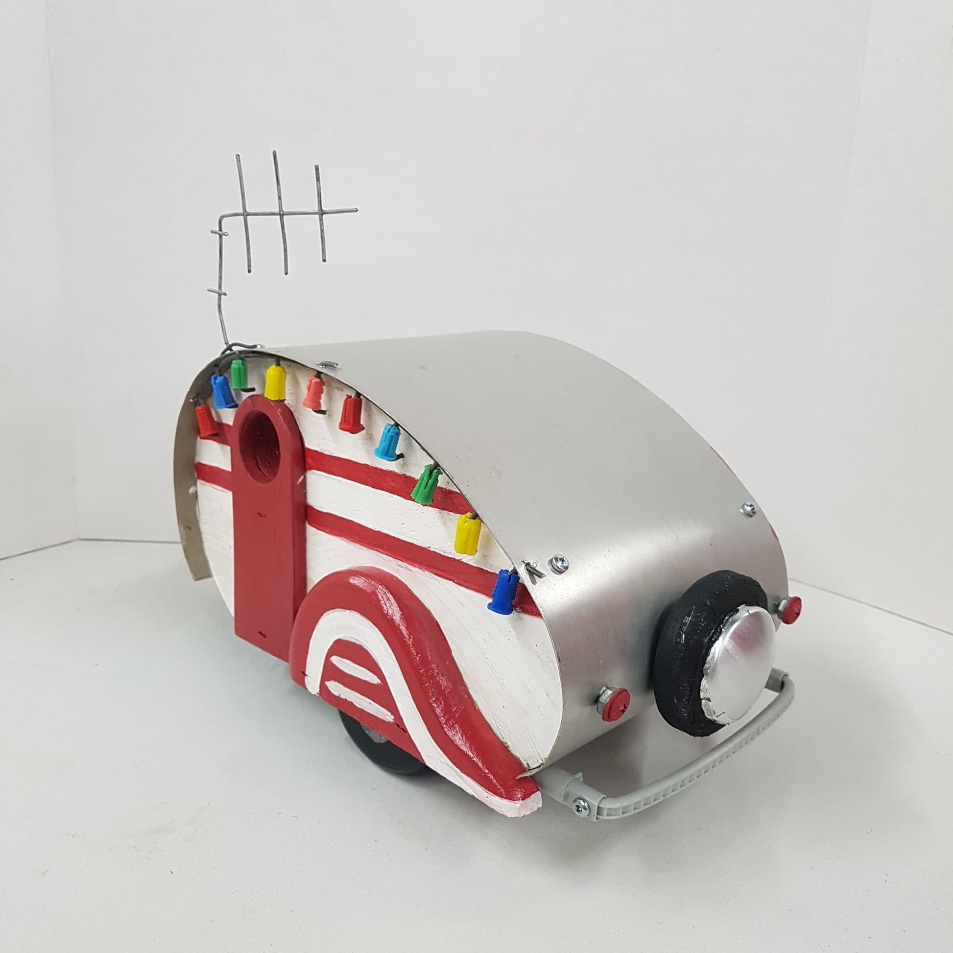birdhouse camper reclaimed folk art