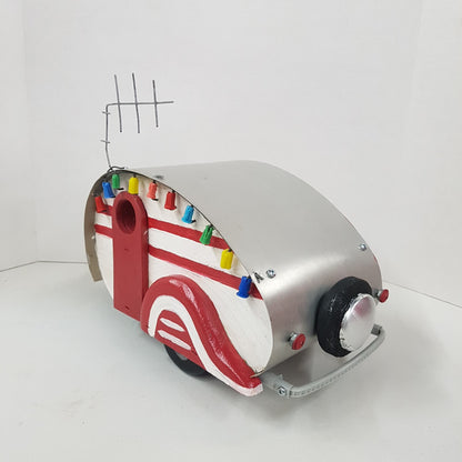 birdhouse camper reclaimed folk art