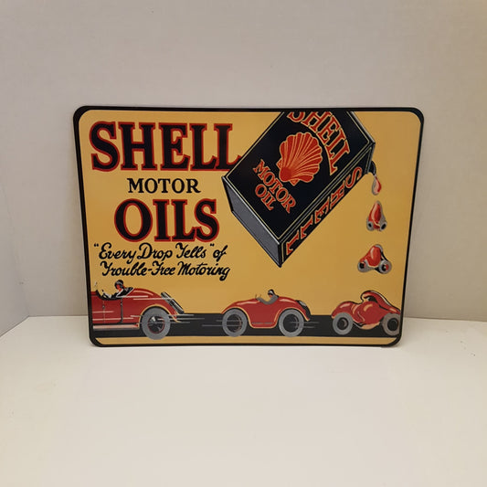 sign shell motor oils antique style sign