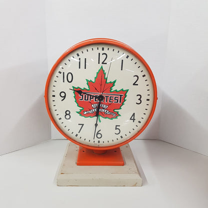 antique supertest  gas pump globe clock