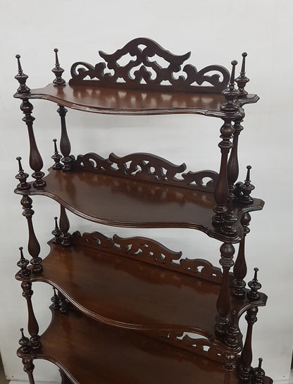 ornate victorian walnut curio whatnot shelf