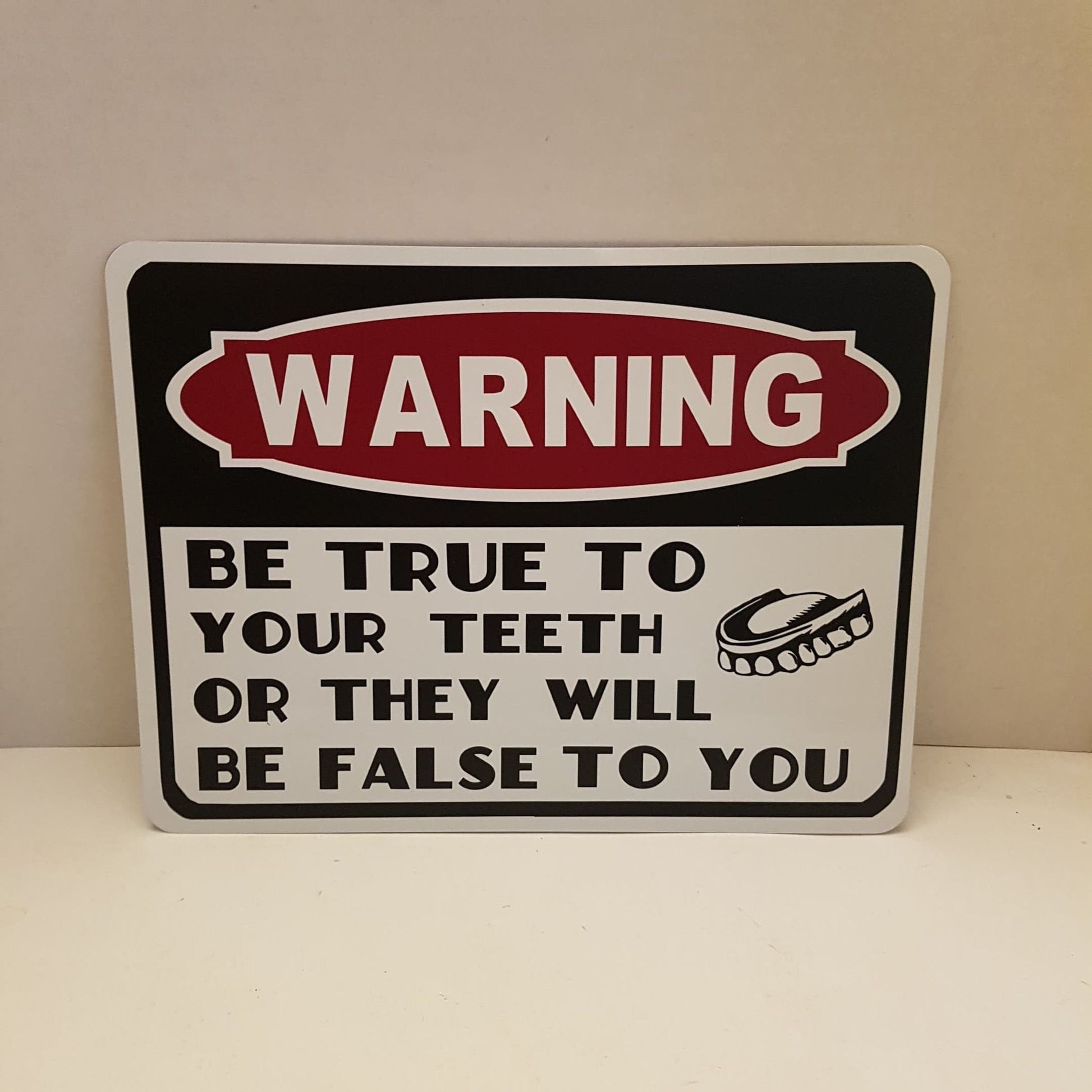 warning be true to your teeth or they will be false to you