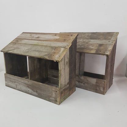 rustic double chicken nesting box chicken coop