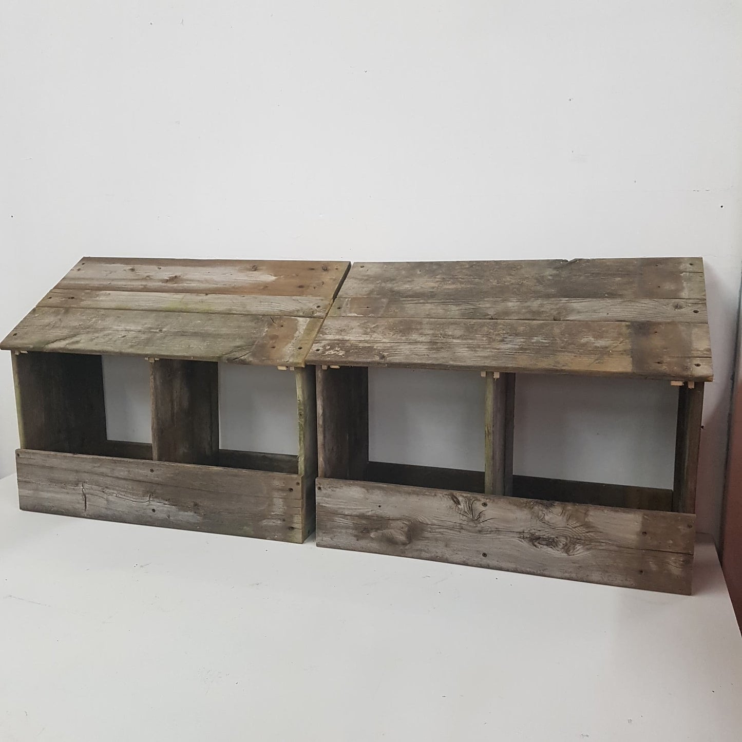 rustic double chicken nesting box chicken coop