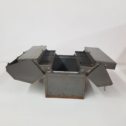 vintage folding cantilever toolbox accordion craftsman tool box