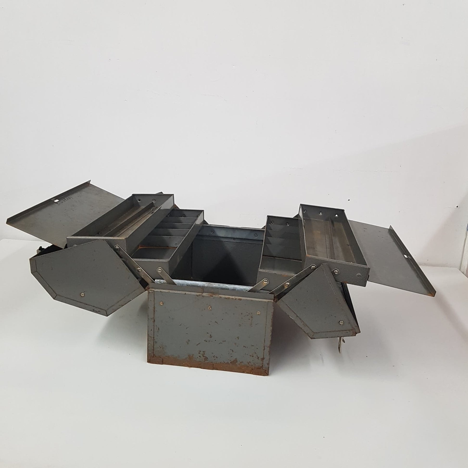 vintage folding cantilever toolbox accordion craftsman tool box