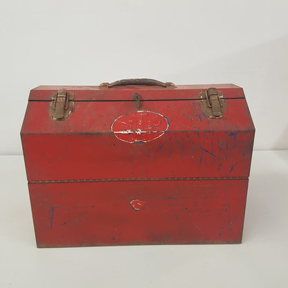 vintage folding cantilever toolbox accordion canadian tire tool box