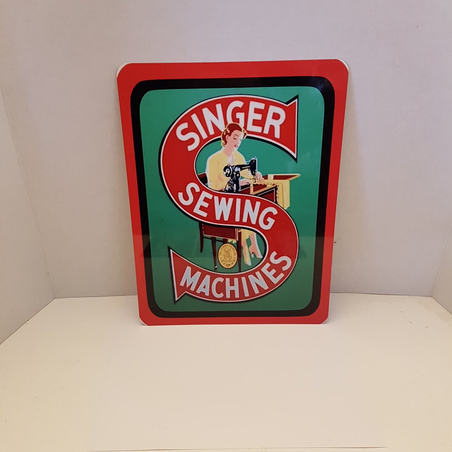 sign antique singer sewing machine sign