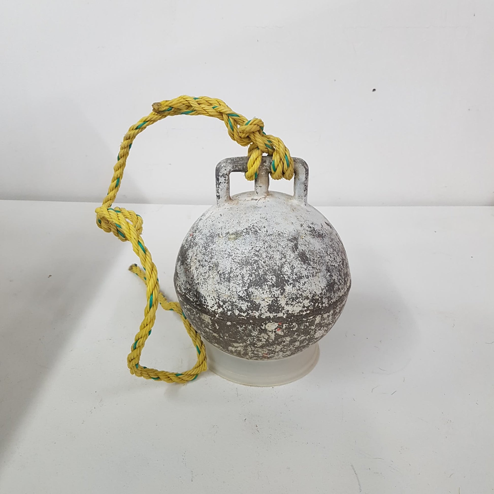 antique nautical fishing buoy / float newfoundland / maine lobster fishing