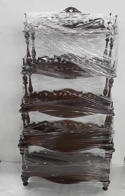 ornate victorian walnut curio whatnot shelf