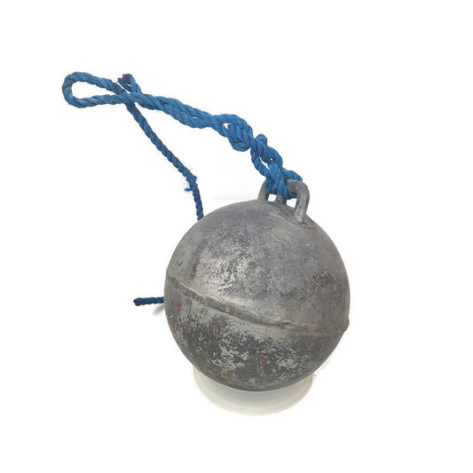 antique nautical fishing buoy / float newfoundland / maine lobster fishing