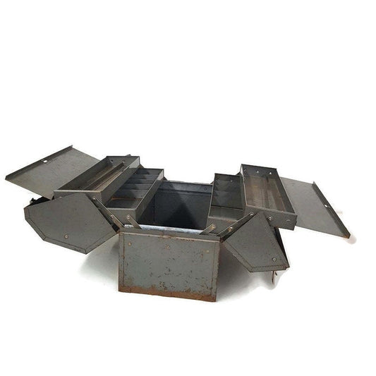 vintage folding cantilever toolbox accordion craftsman tool box