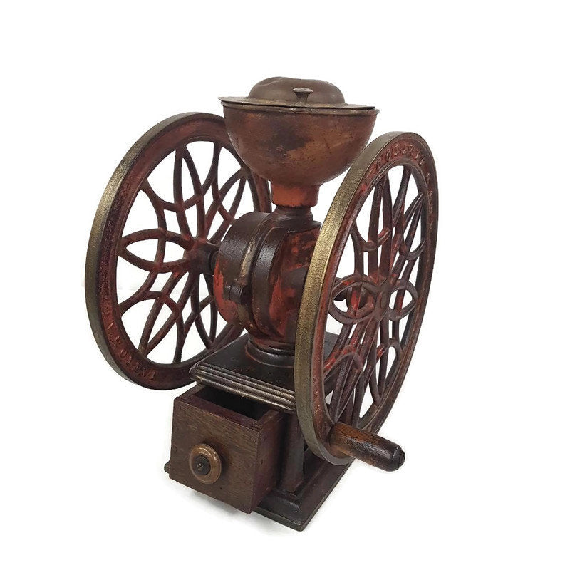 antique coffee grinder 1880's woodruff & edwards