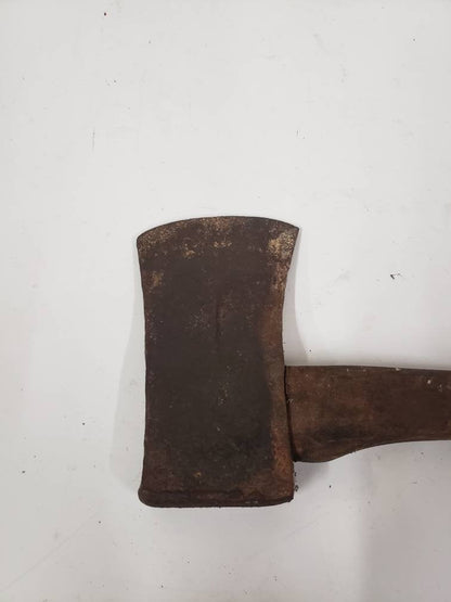 woodcutting axe steel head wooden handle