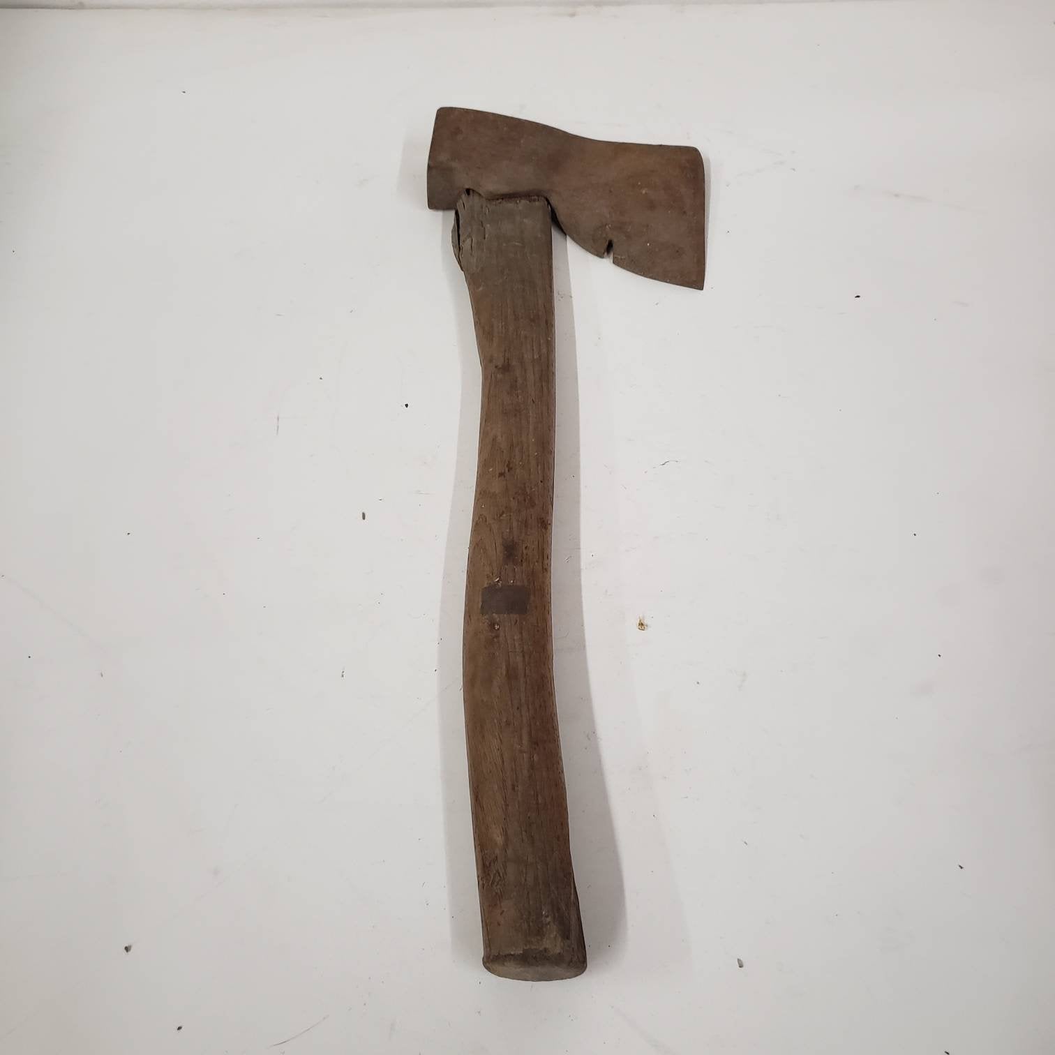carpenters hatchet steel head angled wooden handle