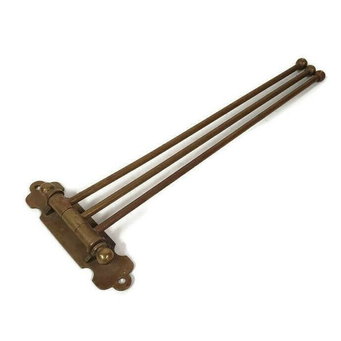 s. sternau & co. new york brass hanging towel rack