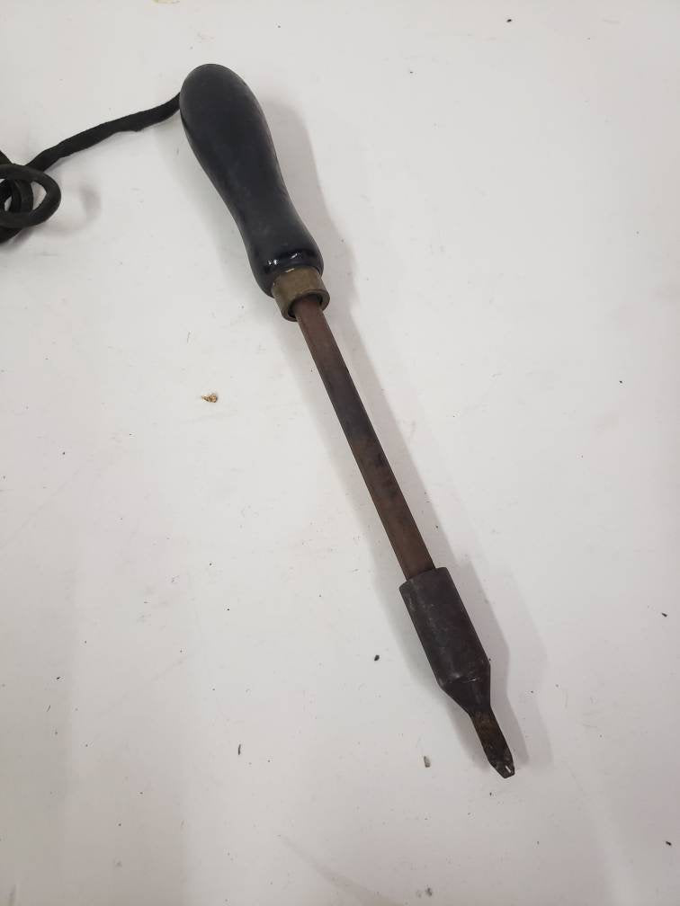 vintage pyrography tool wood burning iron hand tools