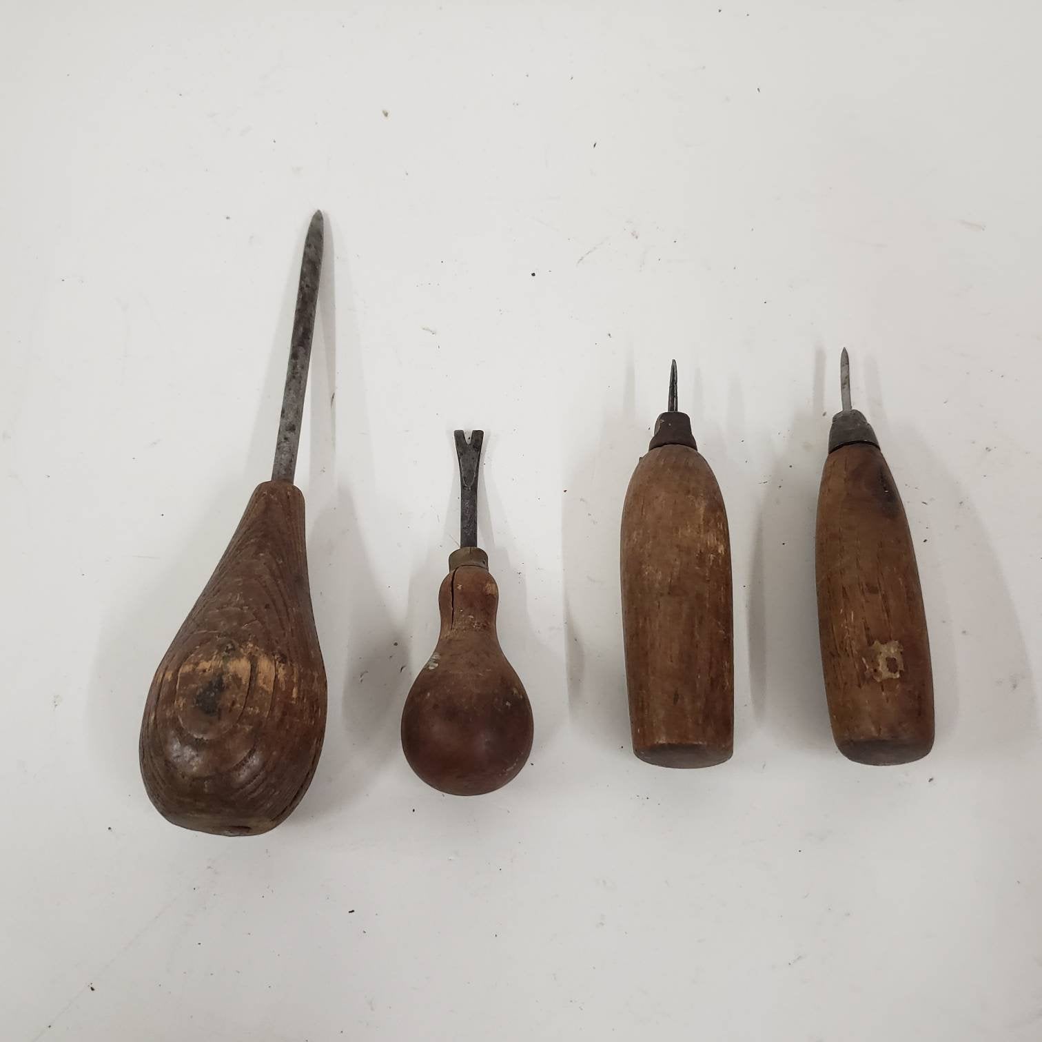 punches and awls set of four hand tools carpentry tools antique woodworking