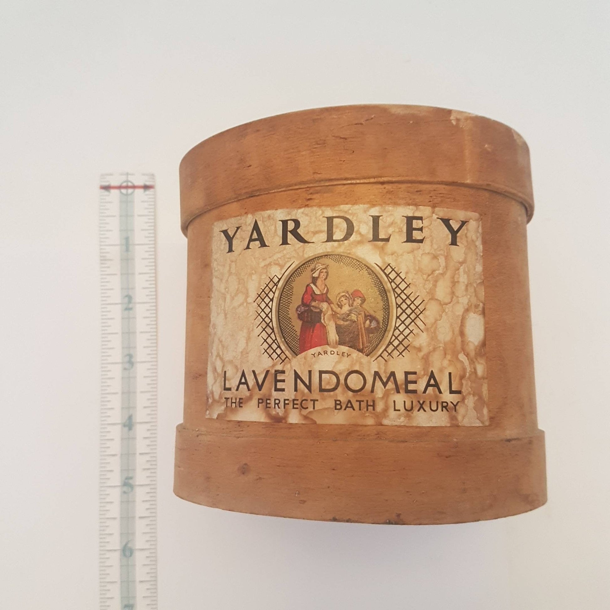 wooden lavender powder box