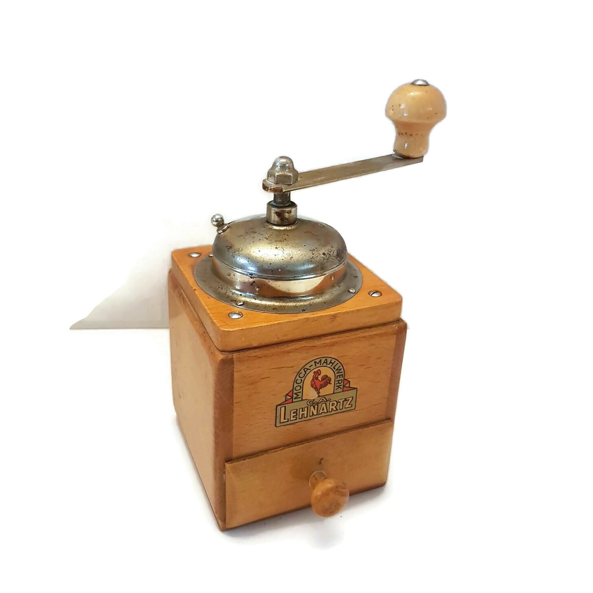 vintage antique authentic stahl-mahlwerk lehnartz german coffee grinder mill