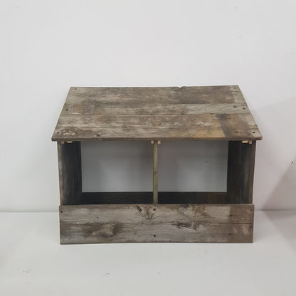 rustic double chicken nesting box chicken coop