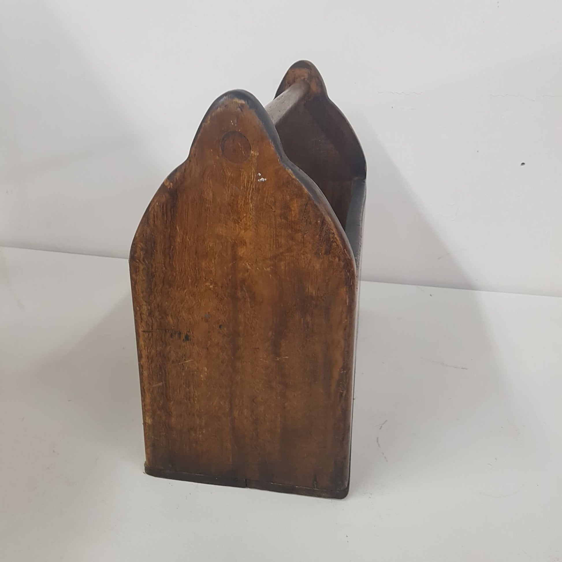 antique mennonite faux grained tote / caddy
