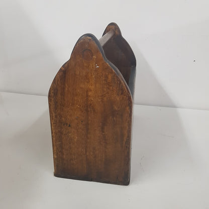 antique mennonite faux grained tote / caddy