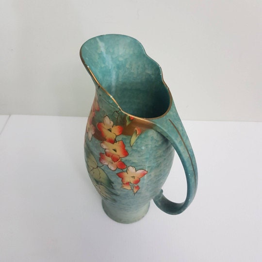 era ware art deco english water pitcher art pottery ranleigh ware