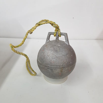 antique nautical fishing buoy / float newfoundland / maine lobster fishing the webster deep water float