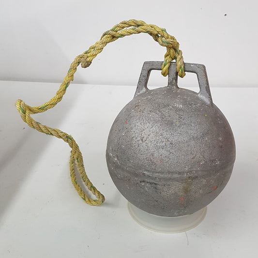 antique nautical fishing buoy / float newfoundland / maine lobster fishing the webster deep water float