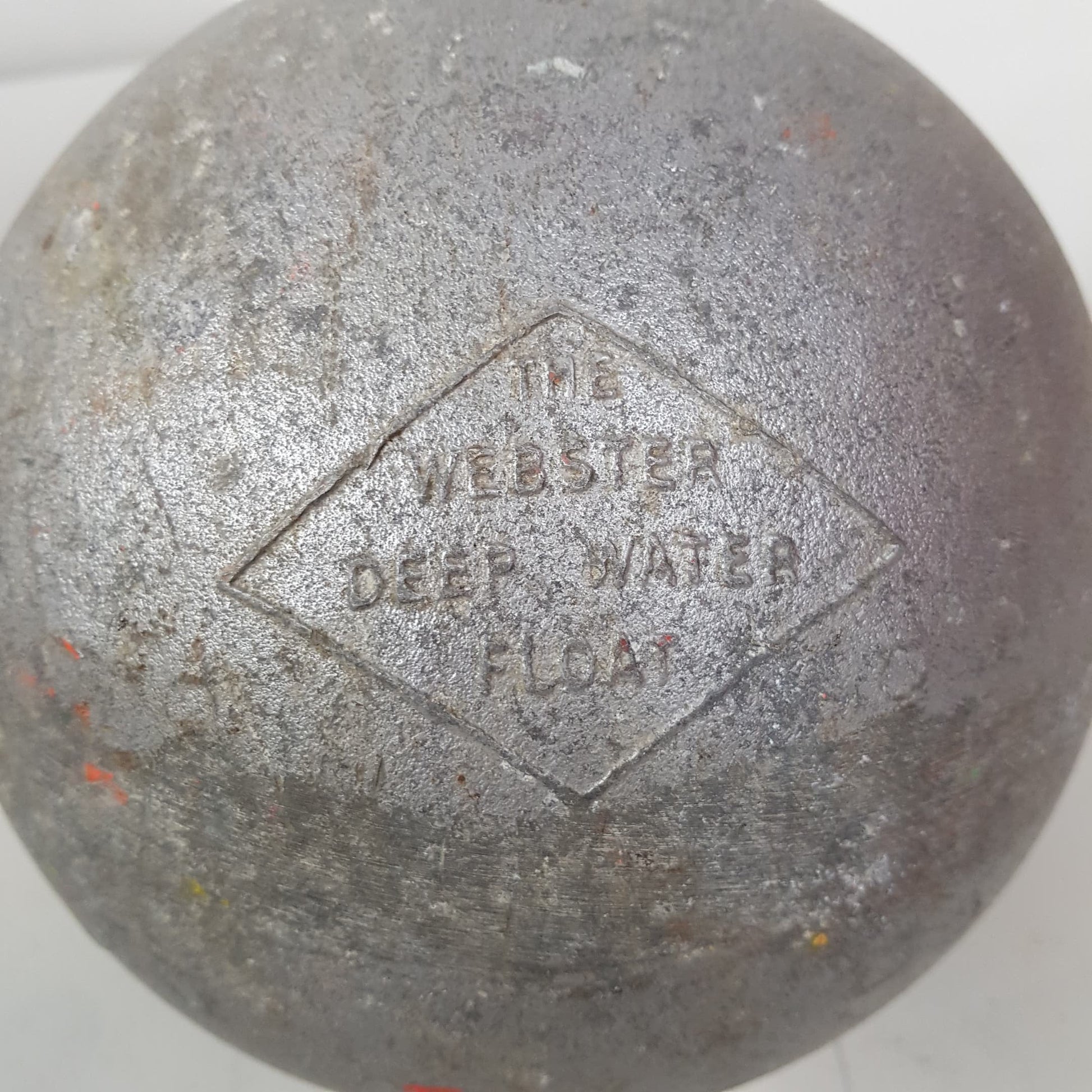 antique nautical fishing buoy / float newfoundland / maine lobster fishing the webster deep water float