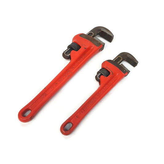 ridgid pipe wrench adjustable heavy duty pair of plumbers wrenches