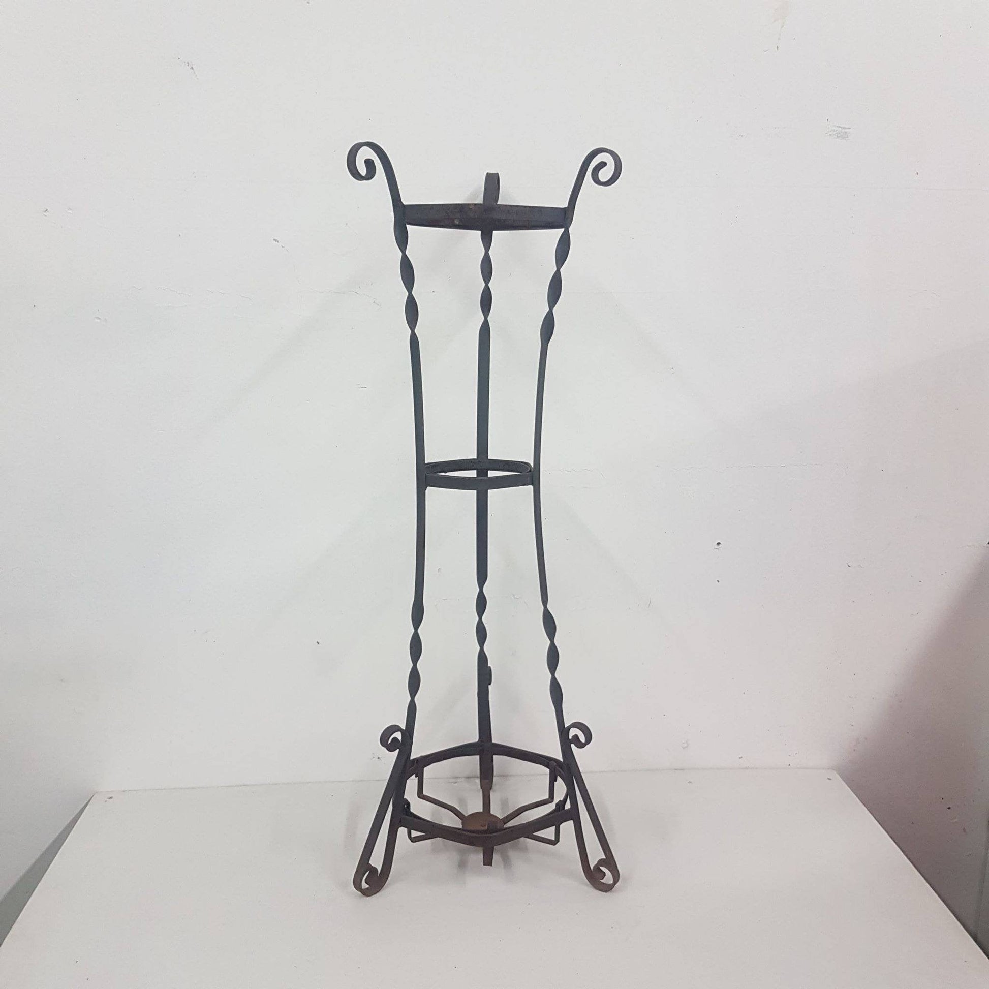 hand forged iron plant stand / umbrella holder