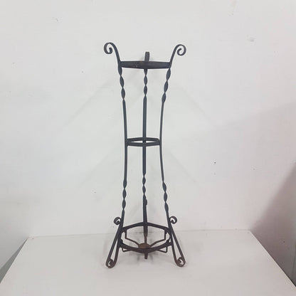 hand forged iron plant stand / umbrella holder