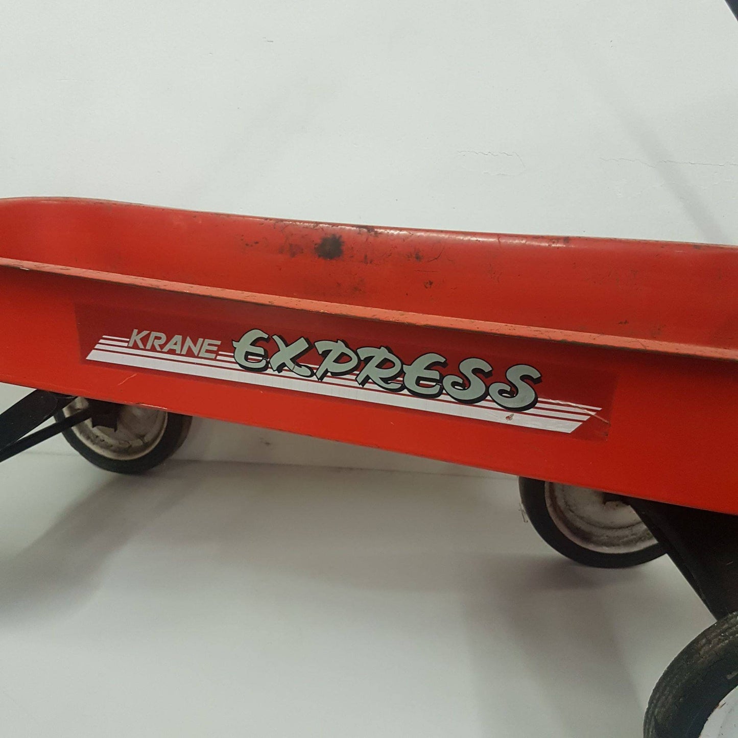 children's red wagon krane express metal vintage toys