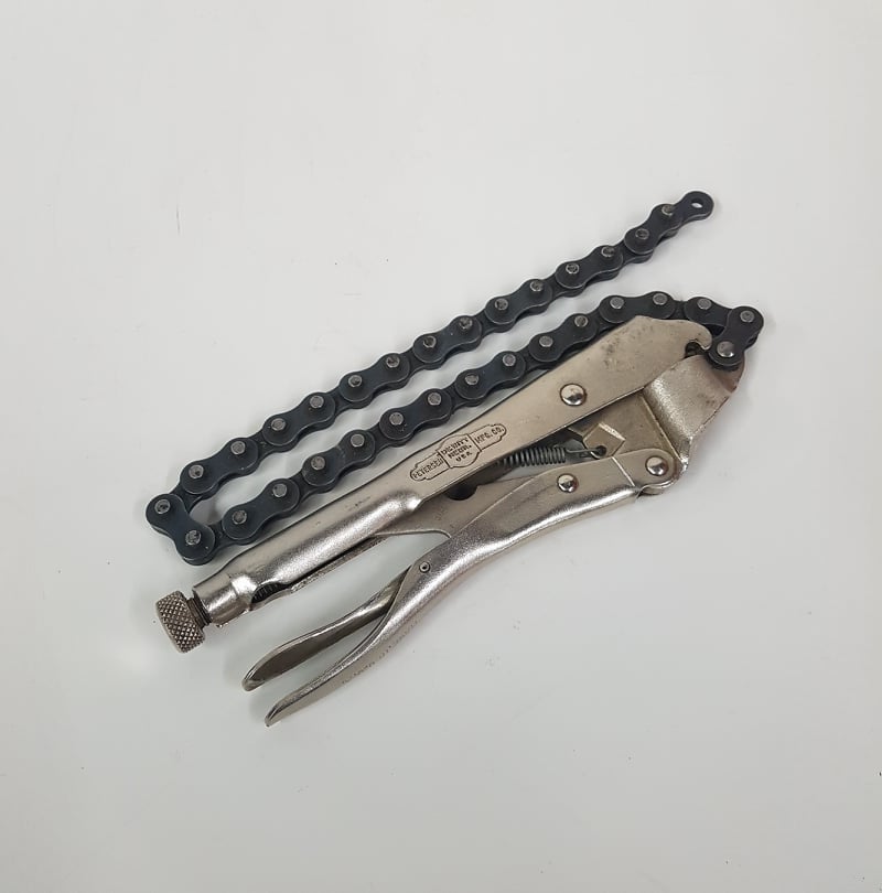 vise-grip 20 r locking chain wrench pipe clamp u.s.a.