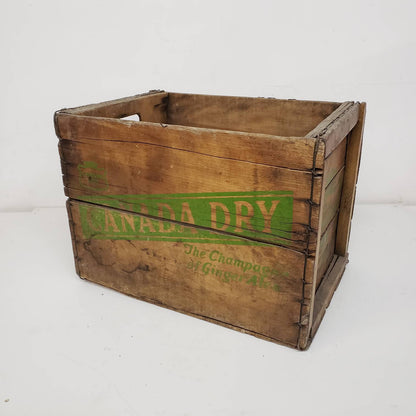 canada dry crate vinage wooden soda delivery box