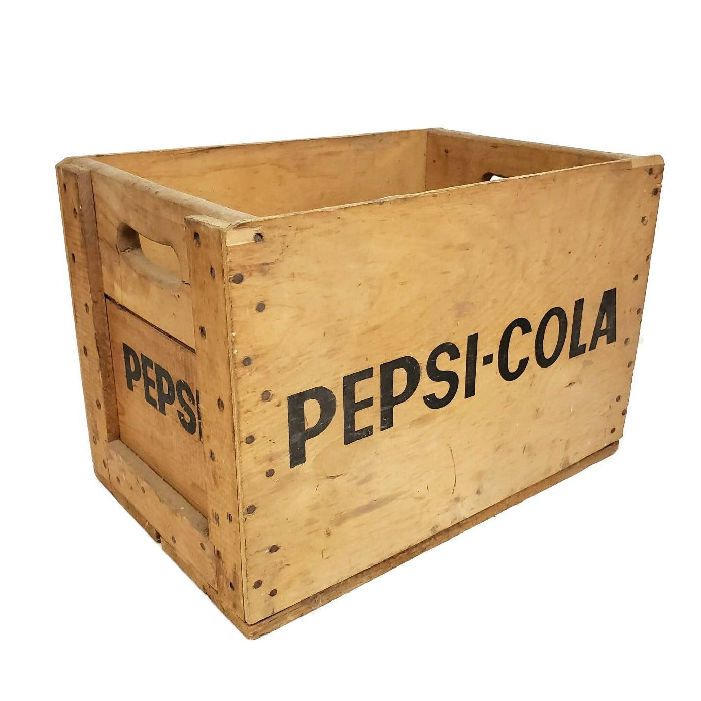 pepsi cola crate vintage wooden soda delivery box
