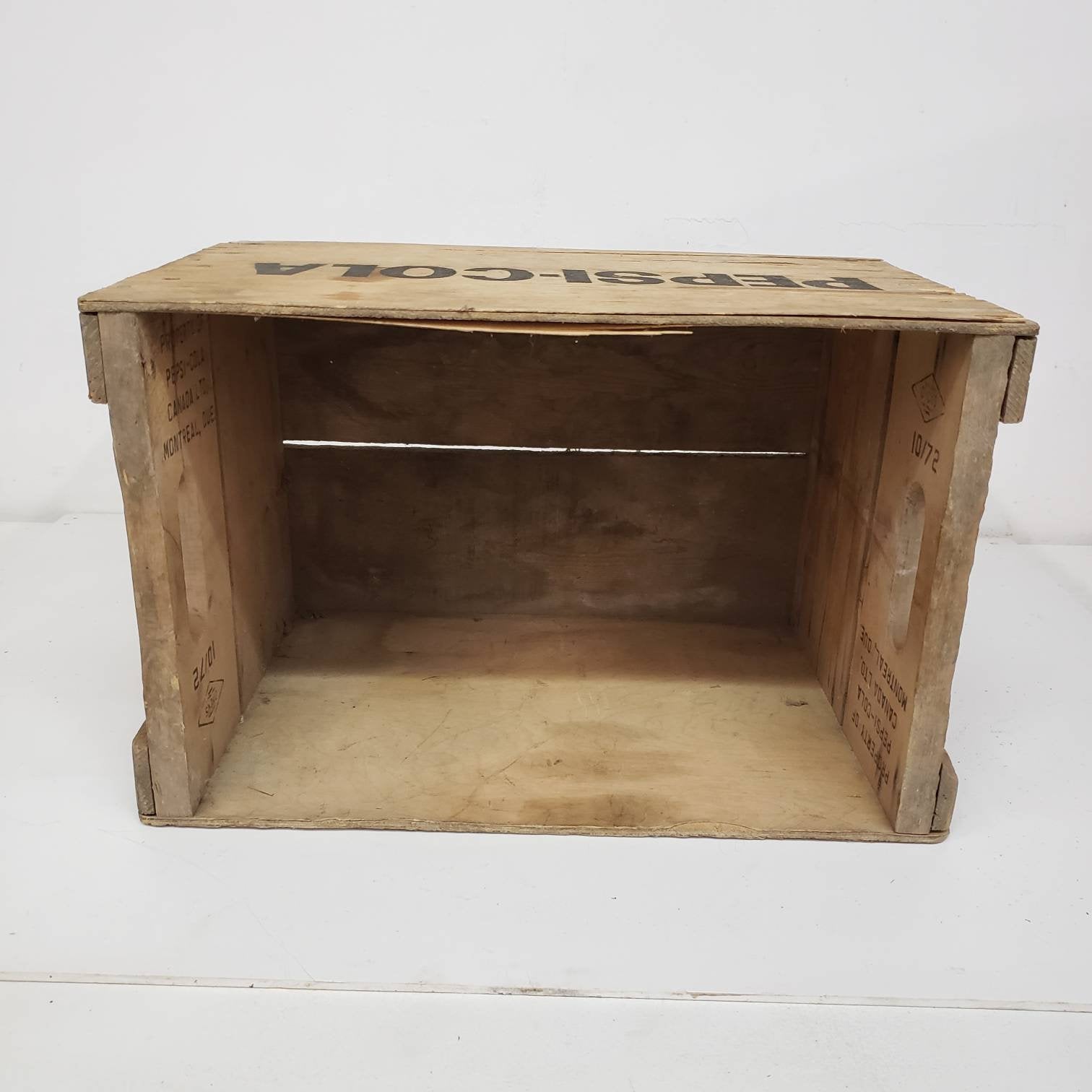 pepsi cola crate vintage wooden soda delivery box