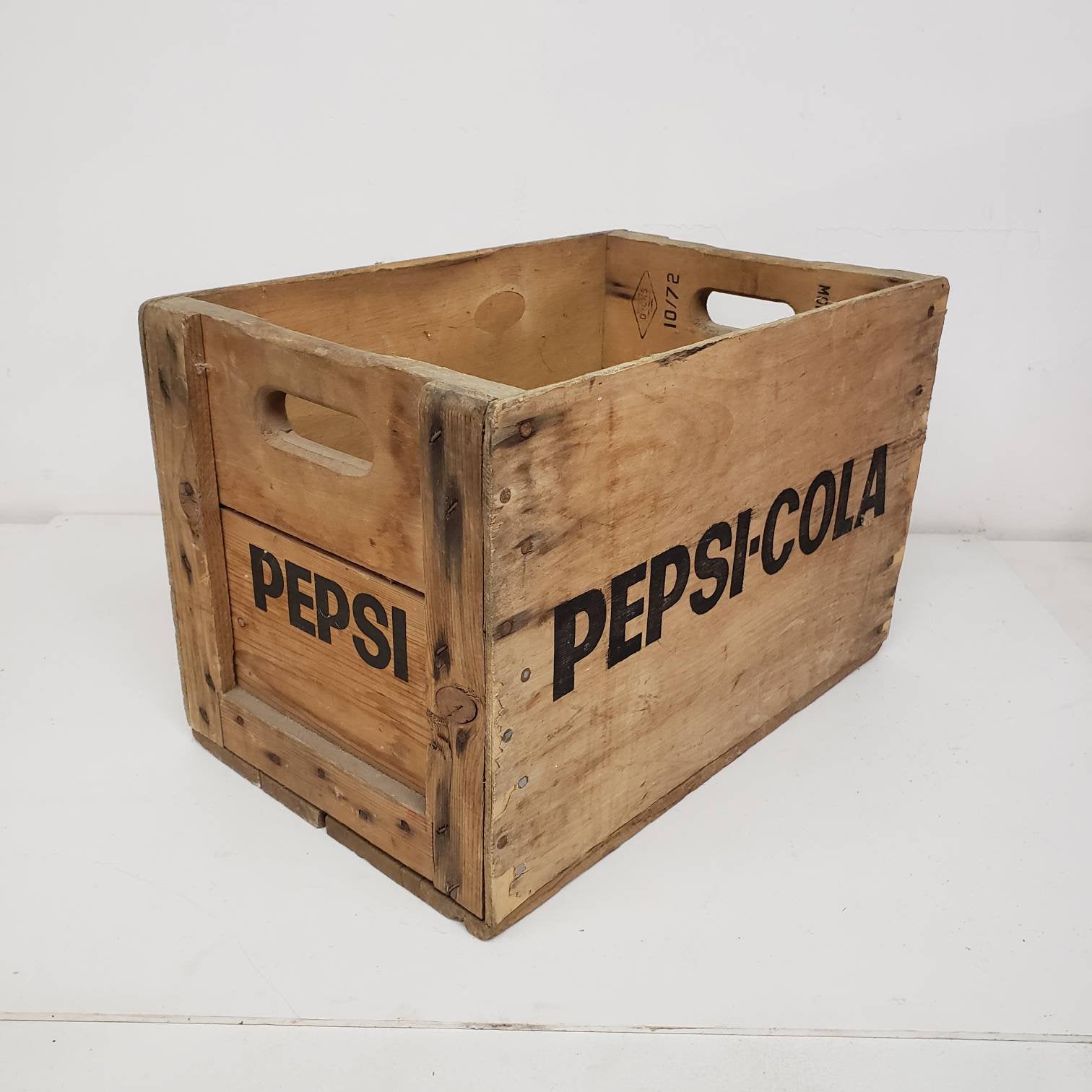 pepsi cola crate vintage wooden soda delivery box