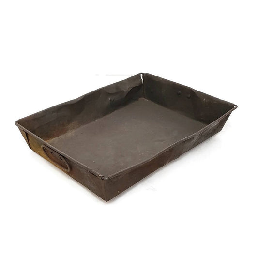 antique bin industrial metal box or basket primitive old for storage or display rustic weathered vtg old