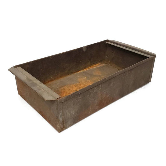 antique bin industrial metal box or basket primitive old for storage or display rustic weathered vtg old