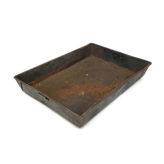 antique bin industrial metal box or basket primitive old for storage or display rustic weathered vtg old